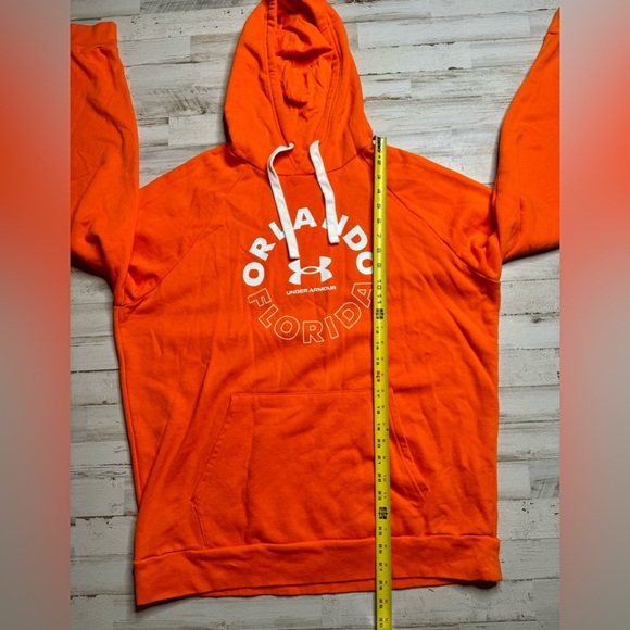 Under Armour Hoodie Mens XLOrange Loose Fit Fleece Pullover Orlando FL - Picture 5 of 9